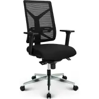 Versee V1801 ergonomischer Schreibtischstuhl Schwarz – Stoff-Bürostuhl, komfortabler Drehstuhl fürs Büro/Homeoffice, belastbar bis 150 kg
