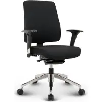 Versee Basic Bürostuhl Schwarz Stoff – ergonomischer Drehstuhl & Schreibtischstuhl, bequem für langes Sitzen, stabiler Drehstuhl bis 150 kg belastbar