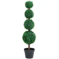 Furnicato Künstlicher Buchsbaum mit Topf Kugelform Grün 90 cm
