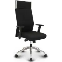Versee Black-Line Chefsessel Schwarz Stoff – ergonomischer Bürostuhl & Schreibtischstuhl, bequem für langes Sitzen, stabiler Drehstuhl bis 150 kg belastbar