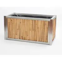 Bambusbasis Hochbeet - H: 70cm x B: 67cm x T: 44cm, V2A, Bambus hell