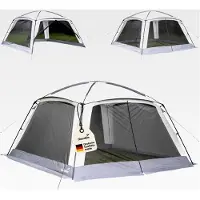Markenlos Pavillon Fortun 350 | Outdoor-Schutz mit Moskitonetz, 3000 mm Wassersäule, 210 cm Stehhöhe, einfacher Aufbau, Fiberglas- und Stahlgestänge | Zelt für Camping, Garten, Festival