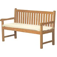 Kai Wiechmann Bankpolster 150x47 cm beige natur weiß creme als Polster für Holzbank waschbares und UV-beständiges Sitzkissen Auflage Gartenbank
