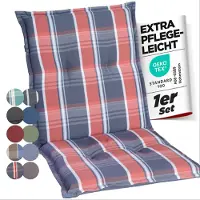 GARDISUN Niedriglehner Auflagenkissen Polyester 6cm - Gartenstuhlauflage - Polsterkissen - EU
