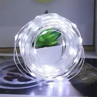 Lapalife 10m 100 LED Lichterkette Batteriebetrieben Wasserdicht für Innen Weihnachten Hochzeit Party Deko, Weiß