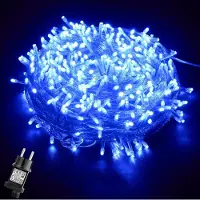 Lapalife 20M 200 LED Lichterkette 8 Lichtmodi Wasserdicht mit Timer Innen Party Hochzeit Weihnachten Deko, Blau