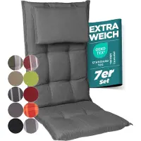 GARDISUN Hochlehner Auflagenkissen Polyacryl 8cm mit Kopfteil - Gartenstuhlauflage - Polsterkissen - EU