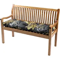 TexDeko Garden Bankauflage für Gartenbank wasserabweisendes Sitzkissen UV-Beständig gesteppt (Blume, 90 x 40 x 8cm)