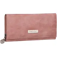 Jennifer Jones Leather JENNIFER JONES Damen Geldbörse Geldbeutel Brieftasche Portmonee XXL Rose (1109)
