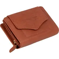 Jennifer Jones Leather RFID Damen Geldbörse Portemonnaie Geldbeutel Damenbörse Leder Rust (528B)