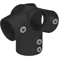 GeZu Impex Rohrverbinder 271/2° Traufentopstück Ø 42 mm Schwarz Pulverbeschichtet Dachrohrverbinder