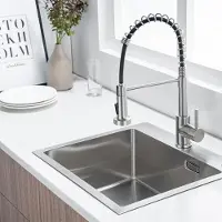 LOMAZOO Küchenarmatur PEARL Ausziehbar Edelstahl