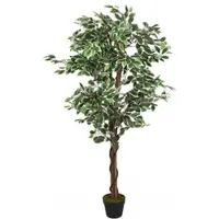 Furnicato Ficusbaum Künstlich 378 Blätter 80 cm Grün
