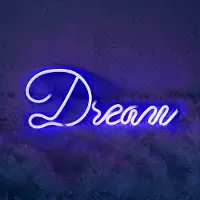 Lapalife LED Blau Dream Leuchtreklame Nachtlicht Neonlicht für Wand Zimmer Spielzimmer Bar Party Dekoration