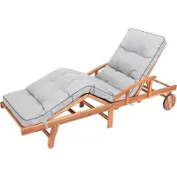 Sellbee Bjird Gartenliege Auflagen für Deckchair Polsterauflage für Sonnenliege - Liegenauflage 200 x 55 x 8 cm, Aschegrau