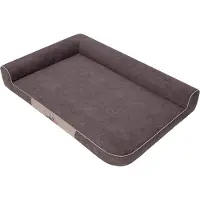 Sellbee Bjird Hundebett - Hundekorb für kleine mittelgroße & große Hunde - Hundekissen - Hundesofa „Max” - 115 x 80 x 18 cm [Größe: XXL] - Braun