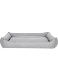 Sellbee Hundebett Hundeschlafplatz Hundesofa Hundekissen - Eco Ökoleinen - 105 x 75 cm [Größe: XXL] - Asche