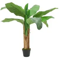 Furnicato Bananenbaum Künstlich 9 Blätter 120 cm Grün