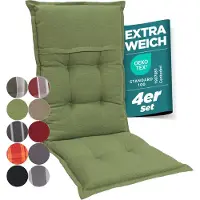 GARDISUN Hochlehner Auflagenkissen Polyacryl 8cm - Gartenstuhlauflage - Polsterkissen - EU