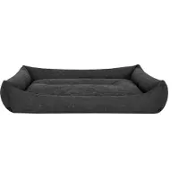 Sellbee Hundebett Hundeschlafplatz Hundesofa Hundekissen - Eco Ökoleinen - 62 x 43 cm [Größe: L] - Schwarz