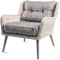 TexDeko Loungekissen Gartenpolster Set mit Rückenkissen für Rattanmöbel Wasserabweisend 60x60x12cm + 60x40x12cm (Grau)