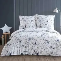 Buymax Bettwäsche Etoiles, weiß, Renforcé, 2 Kissenbezüge 80x80 cm und ein Bettbezug 200x220 cm