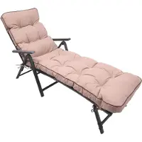 TexDeko Ecolen Liegenauflage Premium 190x60cm, Antirutsch-Boden, UV-Schutz, wasserabweisend, bequemes Polster für Gartenliege, Liegestuhl (Taupe)