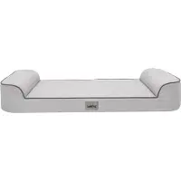 Sellbee Hundebett Haustierbett Hundeliegen Kissen Liegen Hundekissen Bett Hundekorb Tierbett Weich Hundematratze Hundesofa Matratze - Elegant - 120 x 80 cm [Größe: XXL] - Asche