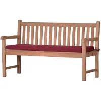 Kai Wiechmann Kanaria Bankauflage 120 x 47 cm rot als pflegeleichtes Polster für Holzbank Bankkissen aus 100% Polyester mit Reißverschluss