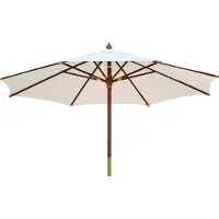 Kai Wiechmann Gartenschirm Sunshine 300 cm naturweiß Mittelmastschirm als hochwertiger Sonnenschirm rund für Terrasse