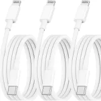 H24z Ladekabel für iPhone Lightning 1M/2M – USB-A oder USB-C bis iPhone 14 – Typ- C zu Lightning 2 Meter / 3 Pack