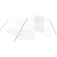 Furnicato Gewächshaus mit Stahlrahmen Weiß 18 m2 6x3x2 m