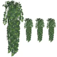 Furnicato Künstliche Efeuranken 4 Stk. Grün 90 cm