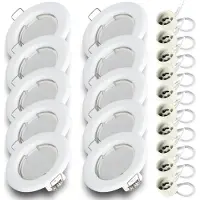 RADAM 10x Einbauspot rund SET RIK-15 weiss GU10 7W kaltweiss