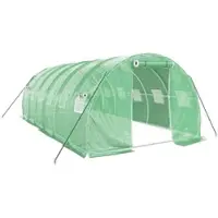 Furnicato Gewächshaus mit Stahlrahmen Grün 18 m2 6x3x2 m