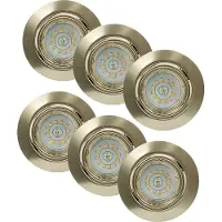 Dapo Leuchten 6 x LED Einbauleuchte nickel schwenkbar GU10 3Watt Deckenlampe