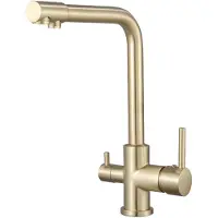 LAUFERI Küchenarmatur Dreiwege-Retro-Stil Messingfilter LAYNA Gold