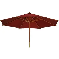 Kai Wiechmann Gartenschirm Sunshine 300 cm bordeaux rot Mittelmastschirm als hochwertiger Sonnenschirm rund für Terrasse