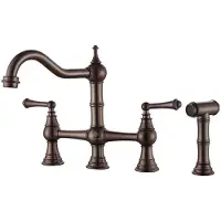 LAUFERI Küchenarmatur Retro braun Waschbecken CHESTERA Ausziehauslauf