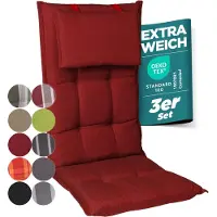 GARDISUN Hochlehner Auflagenkissen Polyacryl 8cm mit Kopfteil - Gartenstuhlauflage - Polsterkissen - EU