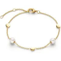 Boccia 03060-02 Damen-Armband Titan Goldfarben mit Perlen