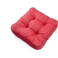 TexDeko 1er Pack Loungekissen Gartenpolster für Rattanmöbel UV-Schutz & Wasserabweisend 60x80x12 cm (Bordeaux)
