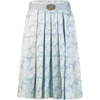 Spieth & Wensky Trachtenrock "Hilton", Damen, Gr. 40, grün, Obermaterial: 100% Polyester PES., geblümt, festlich, regular fit, Röcke Trachtenrock, mit Gürtel, mit eleganter Faltenführung