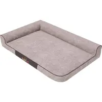 Sellbee Bjird Hundebett - Hundekorb für kleine mittelgroße & große Hunde - Hundekissen - Hundesofa „Max” - 100 x 66 x 18 cm [Größe: XL] - Beige