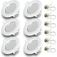 RADAM 6x Einbauspot SET RIK-15 weiss GU10 7W warmweiss
