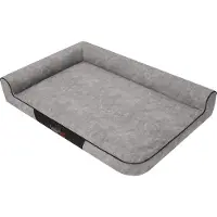 Sellbee Bjird Hundebett - Hundekorb für kleine mittelgroße & große Hunde - Hundekissen - Hundesofa „Max” - 80 x 53 x 18 cm [Größe: L] - Asche
