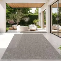 TT Home Teppich Für Outdoor Wetterfest Küchenteppich Balkon Terrasse Unifarbenes Design Modern Größe 200x280 cm