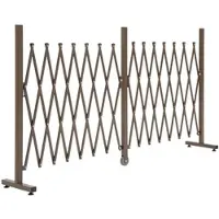 Furnicato Scherengitter Absperrgitter Ausziehbar 52-405cm Alu Braun H1035cm