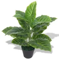 Furnicato Künstliche Taro-Pflanze mit Topf 45 cm Grün