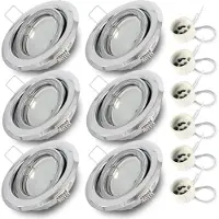 RADAM 6x Einbauspot RIK.19 schwenkbar chrom GU10 7W warmweiss